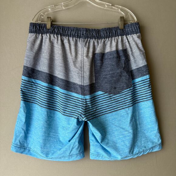 Hurley Swim Trunks sz XXL Blue Gray Striped - Picture 8 of 11